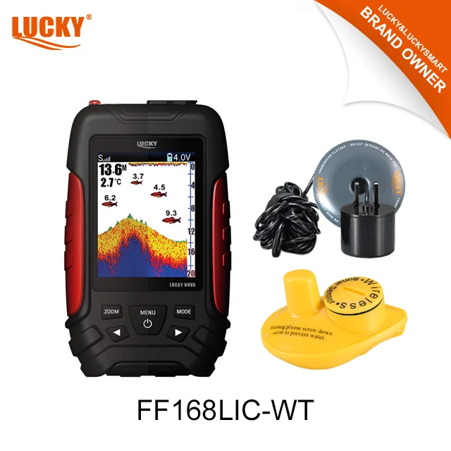 Lucky Fish Depth Finder FL168-Ice 2.8inch DOT-Matrix Display with