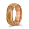 Rose gold+Whiskey Barrel Wood