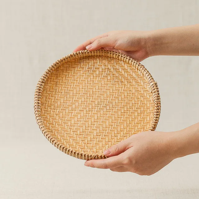 Gewebter Bambus-Winnowing-Korb Runder Rattan-Wandkorb Guter Preis von  Vietnam-Lieferant
