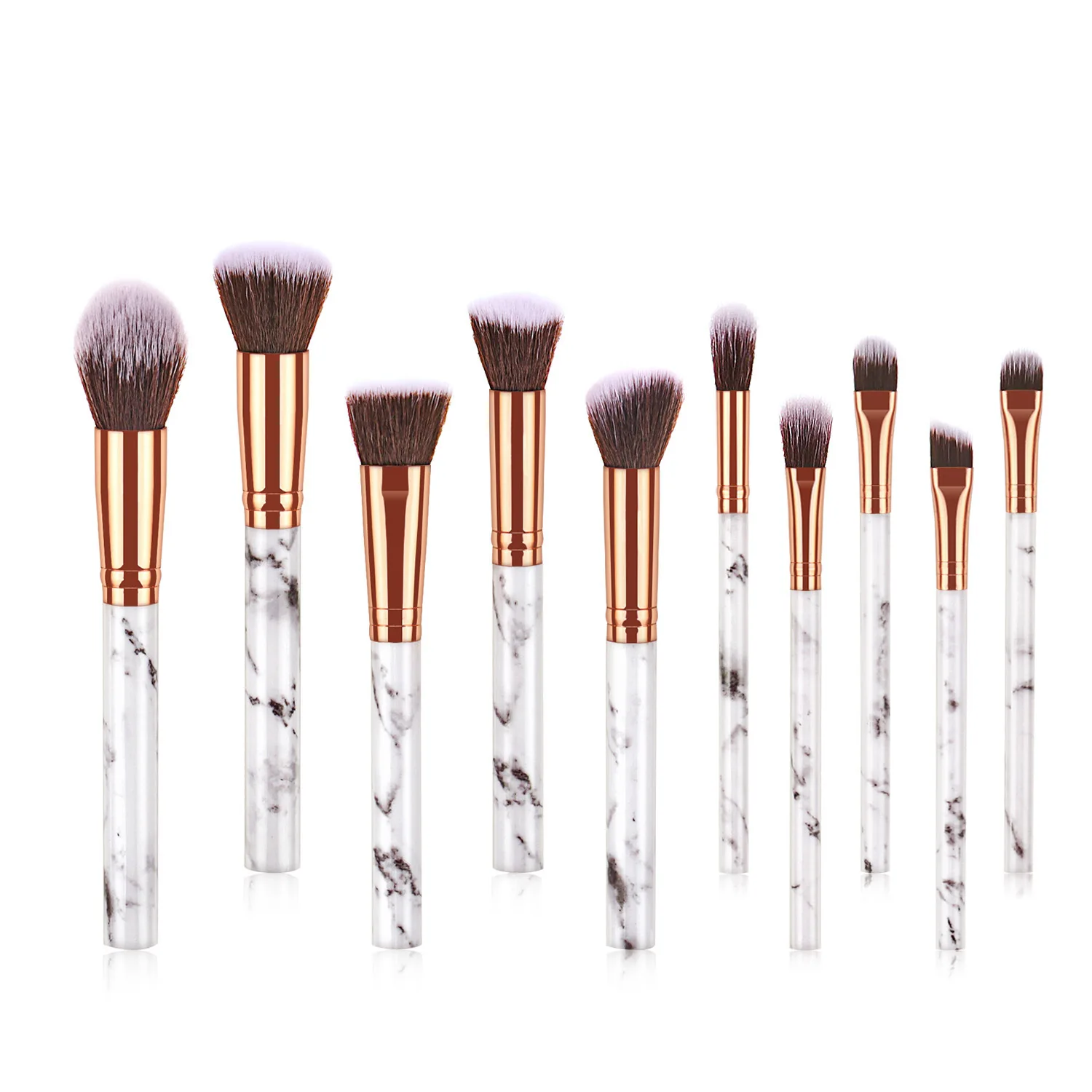 Private Label Travel custom makeup tools face eyeshadow marble label pink foundation synthetic brush