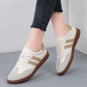 Wholesale Women's Boat High Quality Ladies Soft Comfort Genuine Leather Loafers Walking Shoes for Women Zapatillas De Mujer Shoe