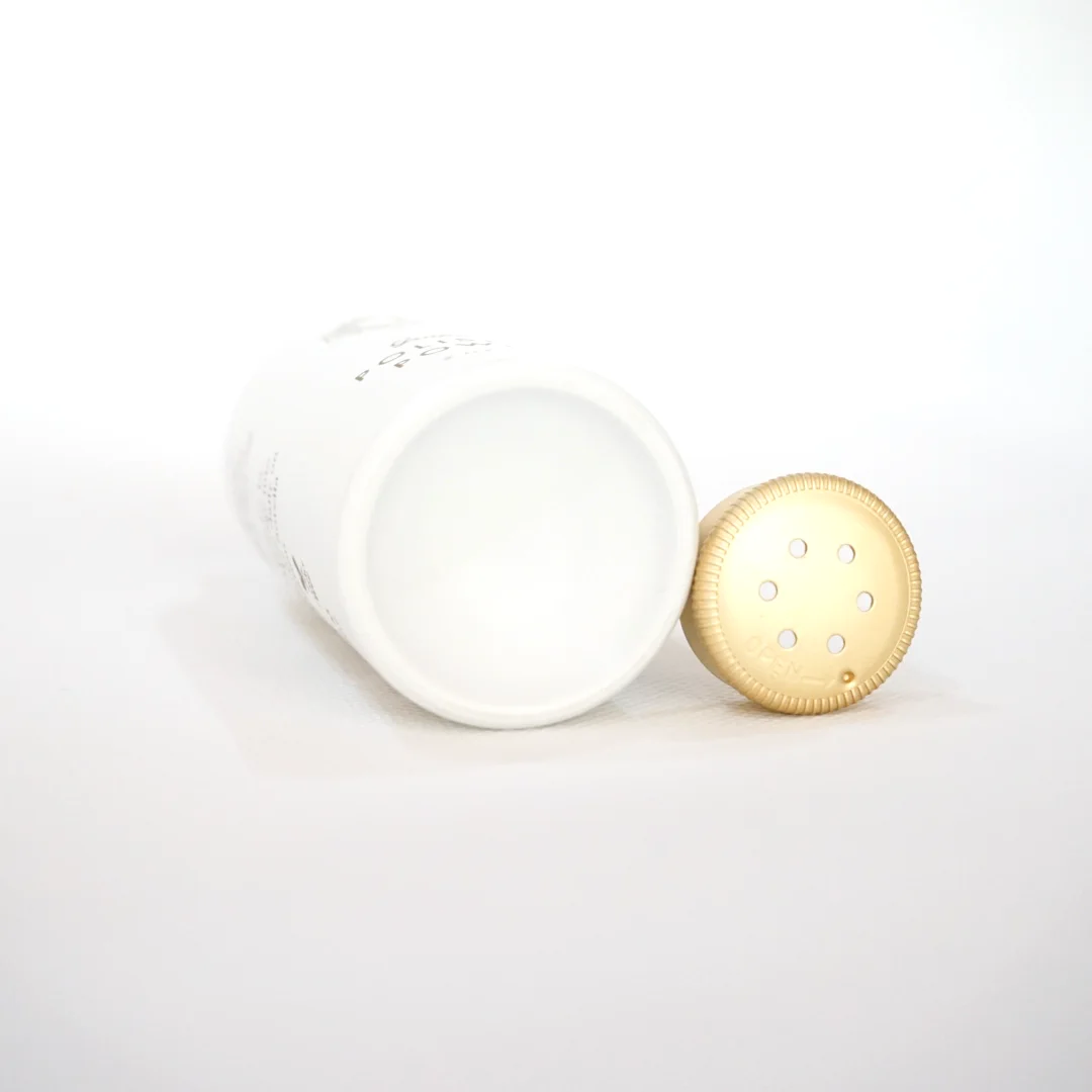 High Quality Customized aluminum bottle packaging of mini 80G talc bottle