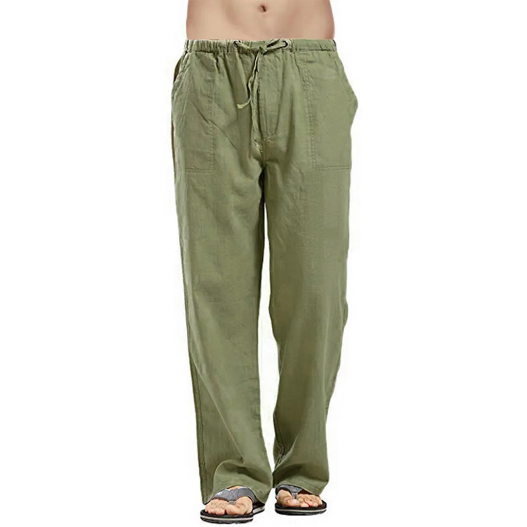 Yskkt Men's Linen Trousers Long Lightweight Summer Trousers Beach Pants -  Walmart.com