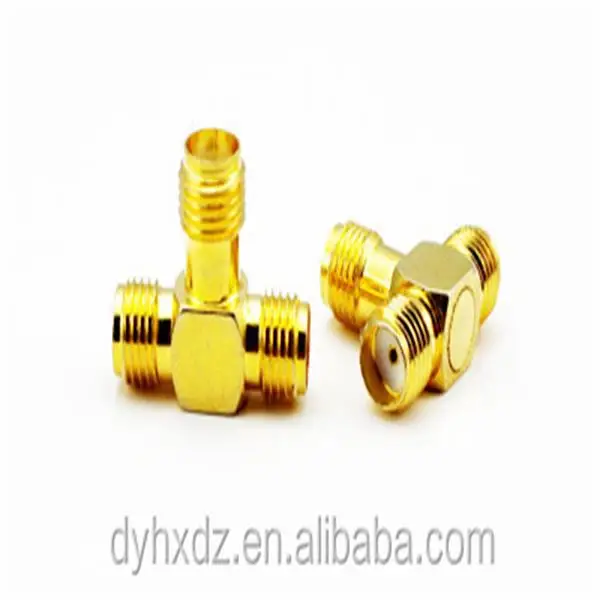 sma female to female to female 3 way T type adapter sma antenna connector