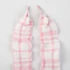 Pink plaid shoelaces