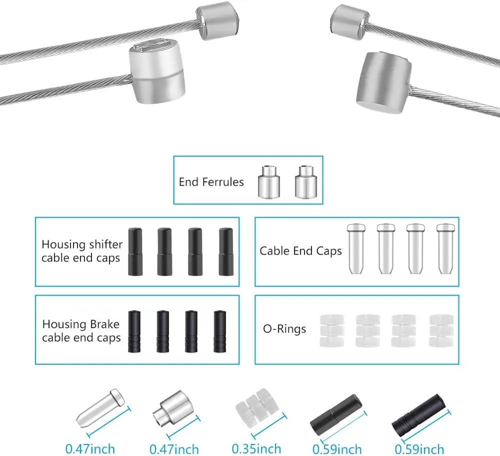 4PCS Bike Brake Cable Shifter Cable, Bicycle Gear Cable Wire for Mountain Bike, Bike Brake Wire Set for Universal Bike_2