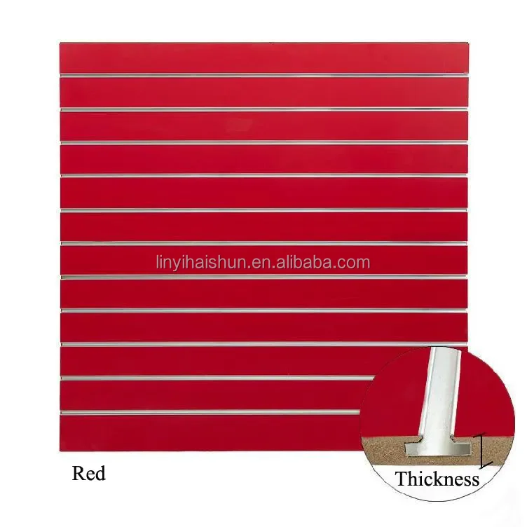 18mm Groove Slat Wall Panel Slatwall Melamine Mdf Slotted Board Panel