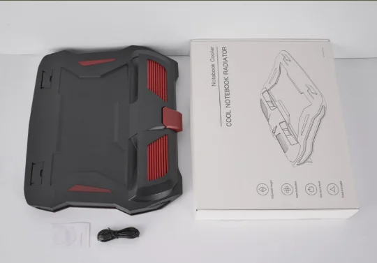  2021 Новая цветная (RGB) игровой ноутбук вентилятор Cooler Регулируемая подставка для ноутбука 3000 об/мин Мощный поток воздуха охлаждающая 12-17