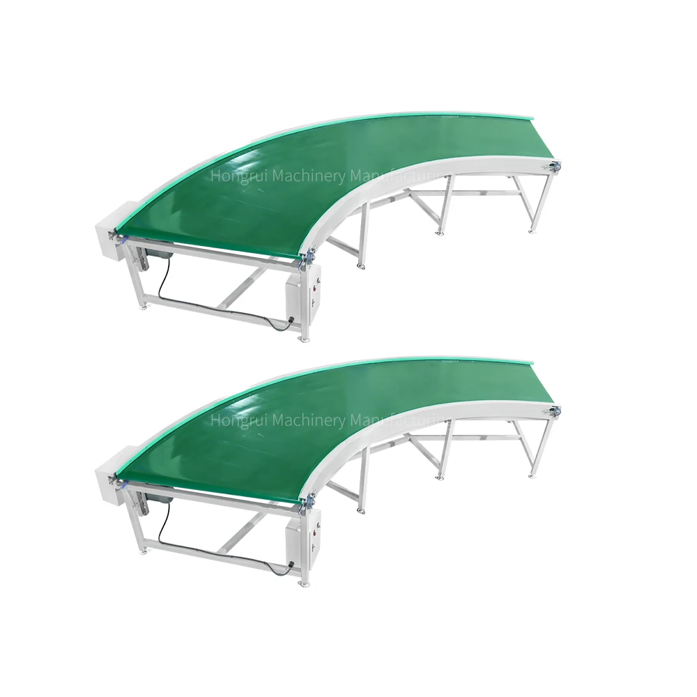 A super large curved belt conveyor suitable for sheet metal conveying produced in Foshan, China