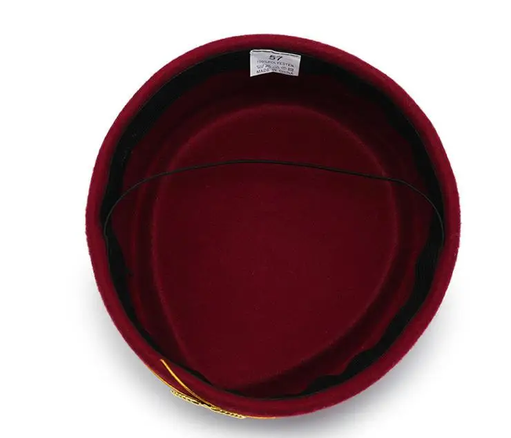 2022 Airline Stewardess Hats Handmade Performance Fedora Uniform Wool Felt Airline pilot Hat