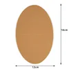 Elastic fabric - oval shape, tan color/10pcs
