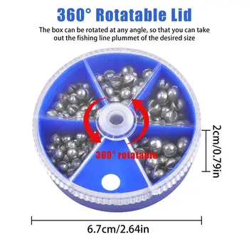 120 Plombs Fendus Ronds Pour Pêche – 0,5g à 2g – Zhengzhengrishang