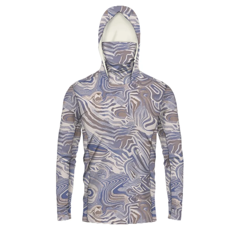 Custom Protection Breathable Anti-UV sublimation Men's Fishing Shirts UPF 50+ Sun Long Sleeve quick dry Fishing wear