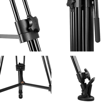 EIMAGE EG03AA 75mm Bowl Aluminum Tripod Professional Fluid Head for the Video Camera detail image