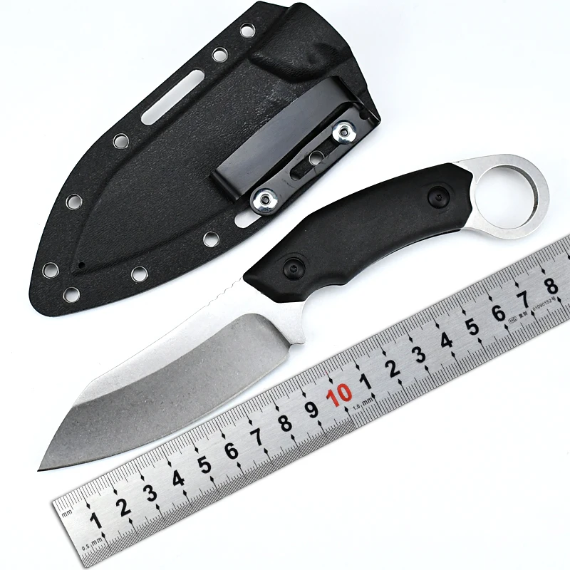 Very practical sharp hunting knife 7Cr14Mov steel outdoor fishing Short knife hiking portable fixed blade knife with ABS sheath