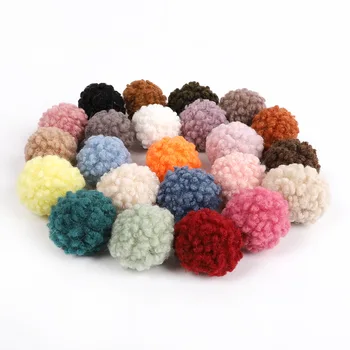 DIY acrylic accessories 4 5 cm faux fur cashmere yarn wool ball for hat earrings gift headbands faux dog wool fur pom balls