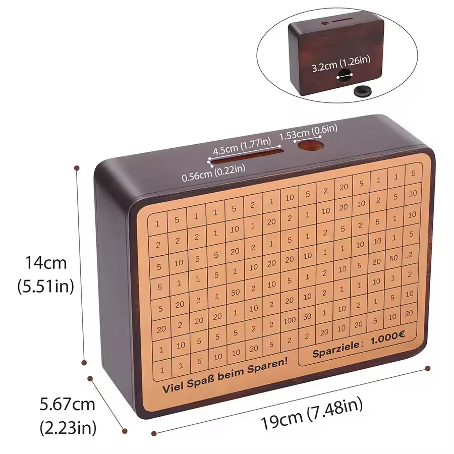 2024 новая бамбуковая Копилка деревянная копилка для денег/деревянные копилки