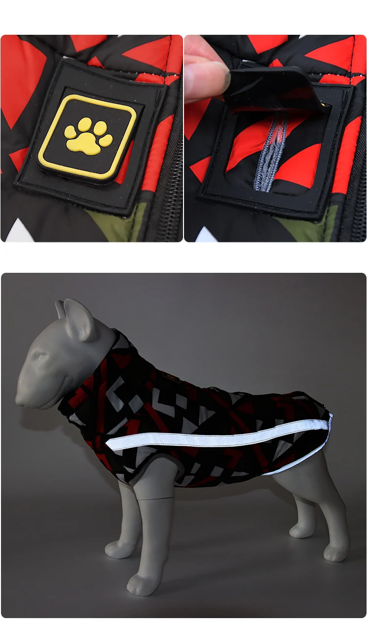 Big Dog Clothes Outdoor Waterproof Windproof Dog Clothes Winter Warm