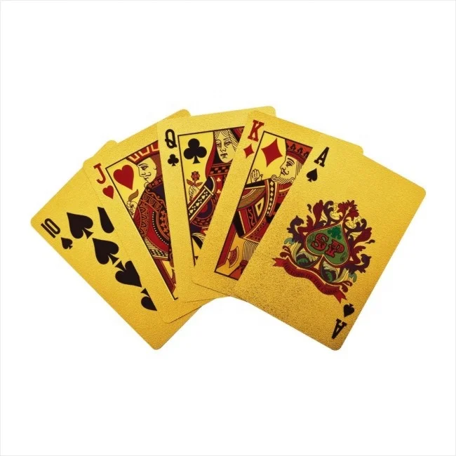 
Рекламные подарочные игральные карты с золотой фольгой 