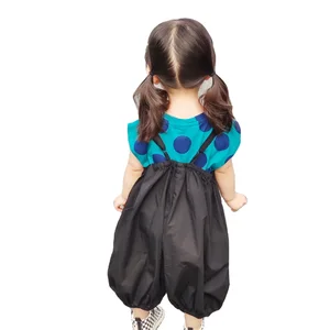 Autumn New Children's Casual Wide Leg Pants Suspenders Overalls Cotton Thin Girl Jumpsuits