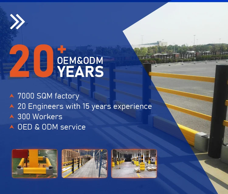 New Warehouse Racking Protection Safety Bollard Flexible Barrier ...