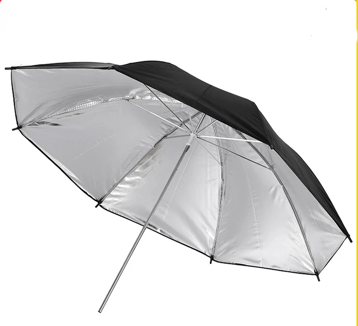 
Производитель для профессиональной фотосъемки 43 дюймов черный и серебряный Отражатель Зонтик для фото и видео съемки студийная вспышка 