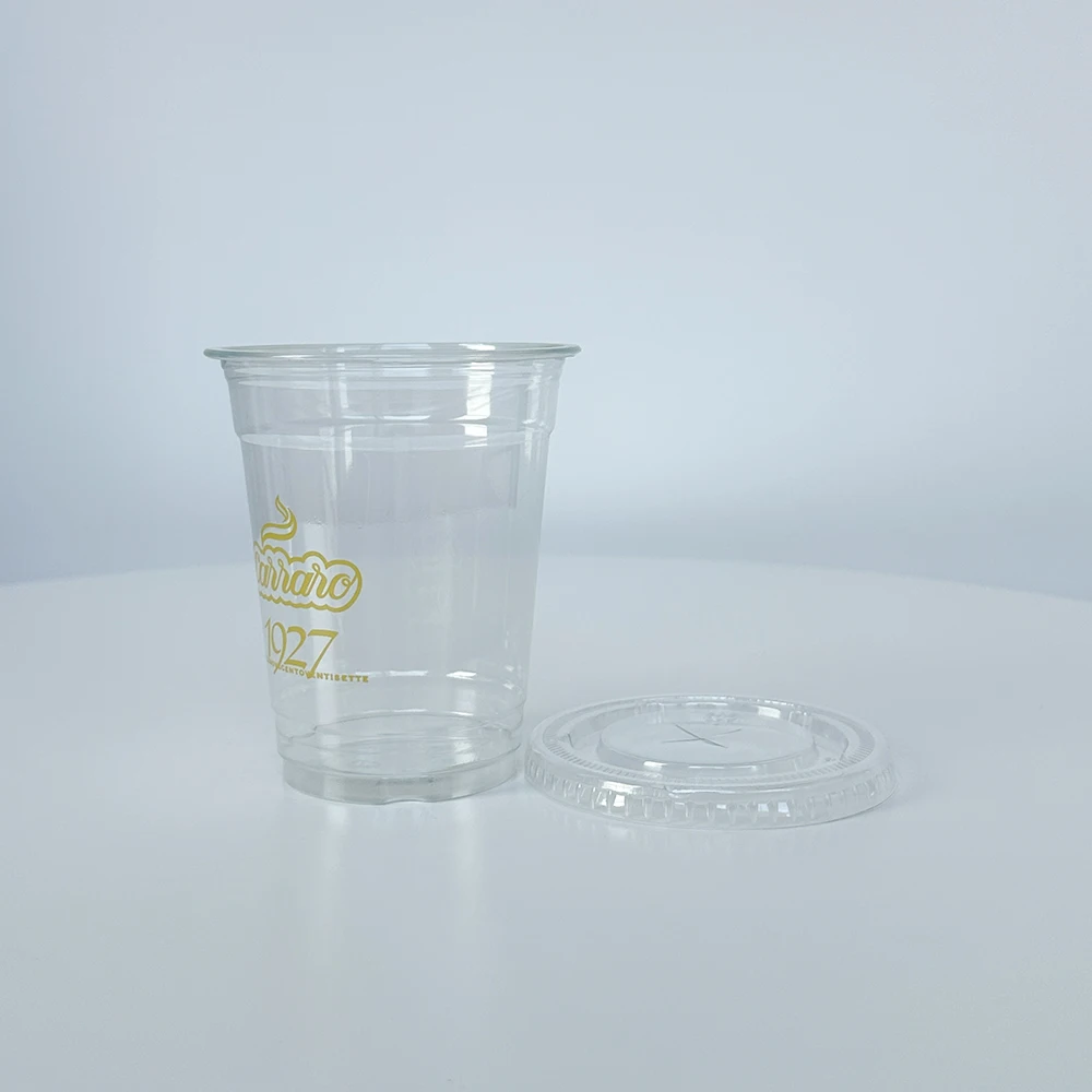 Plastic Cups for Bubble Tea with Dome Lid for Ice Cream Custard Gelato Affogato Churros Yogurt