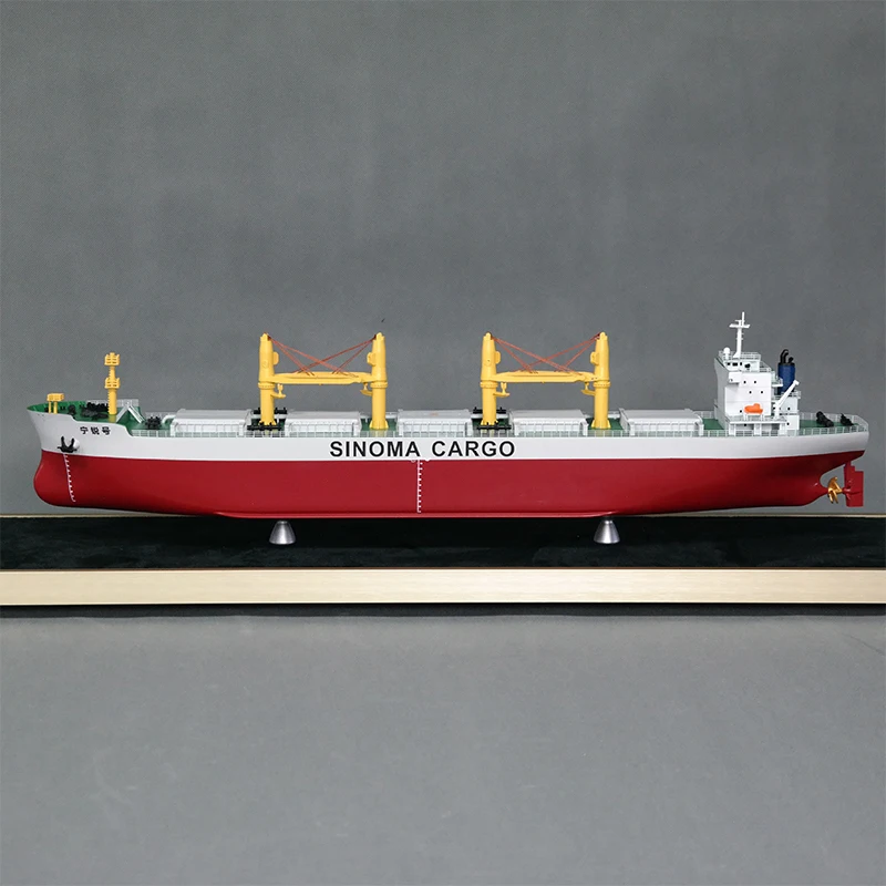 【A】O.A.S Customized 65cm Bulk Cargo Ship Model Factory Freight Forwarder Gift Logistics Christmas Perfect Ship Model Logistics Gift