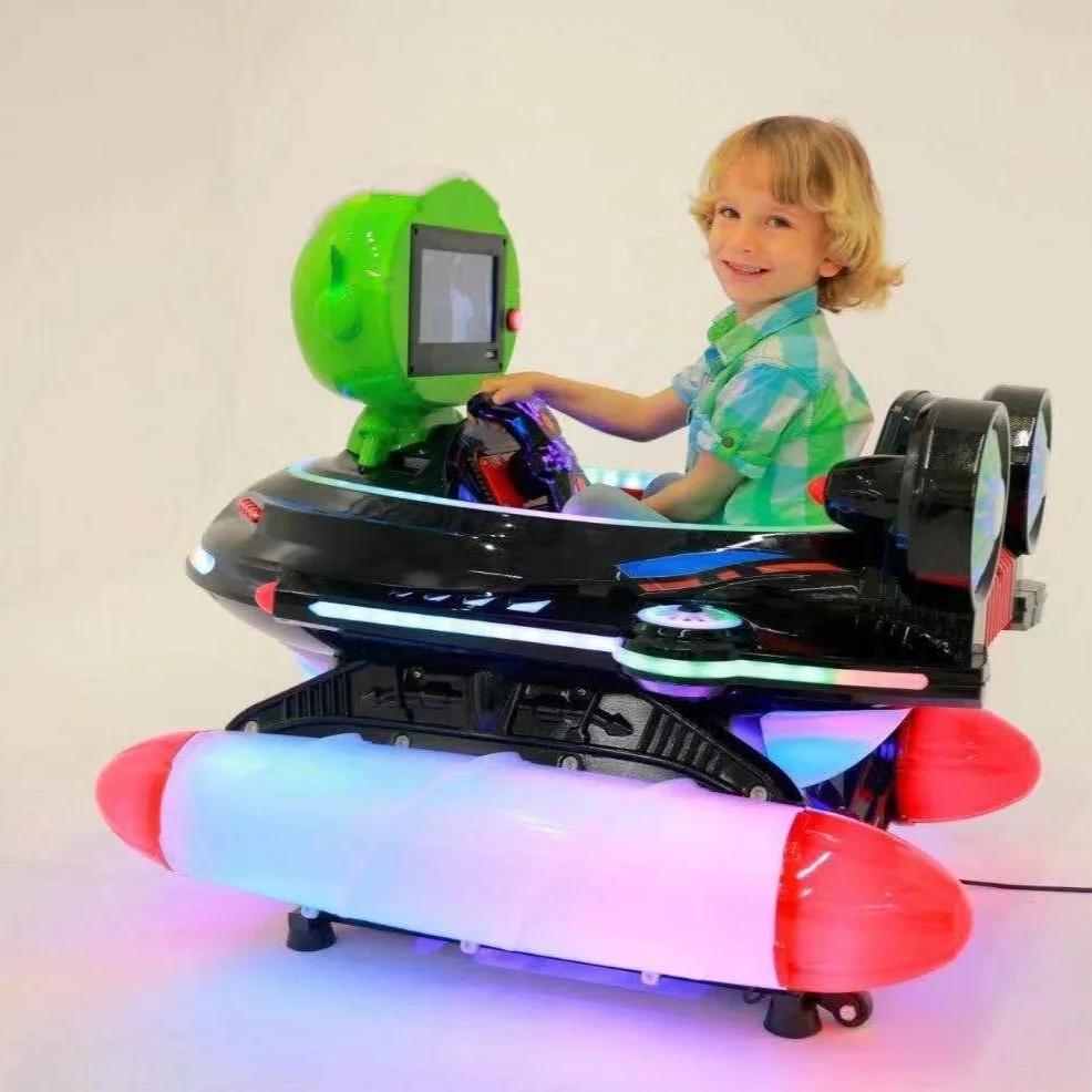 New Coin Operated Kiddie Ride Machine Ride on Car Spaceship Ride Games With Mp5 Screen