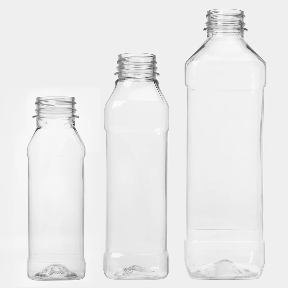 250ml 500ml Pla Biodegradable Bottle With Silver Aluminum Lid For Juice