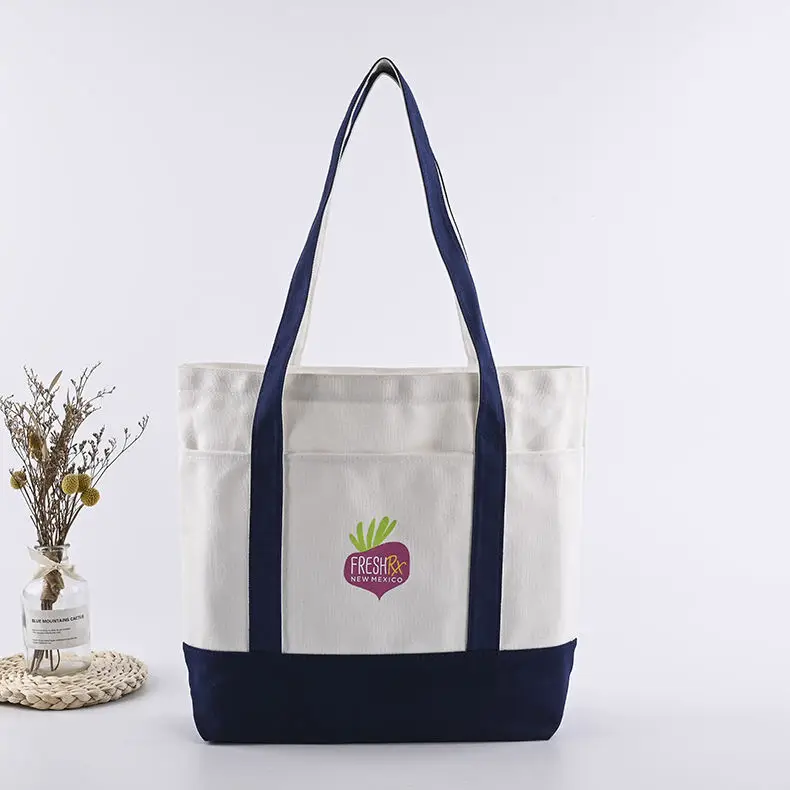 BSCI Factory Heavy Duty Big Capacity Zipper Traveler Women Tote Canvas Bags