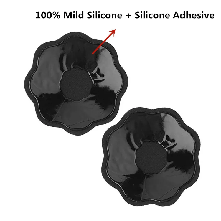 skin black sponge petal shape adhesive