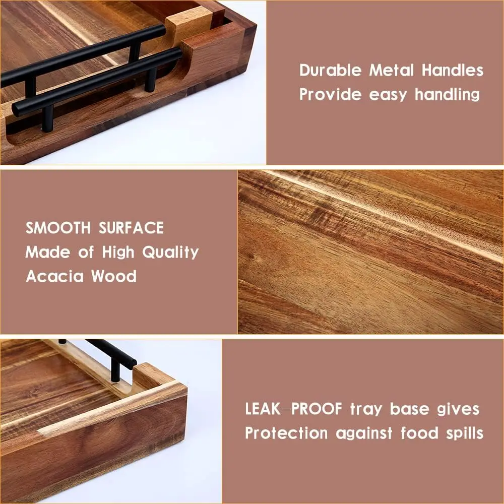 Legend Wholesale Wood Nesting Trays In Bed 2 Piece Decorative Acacia