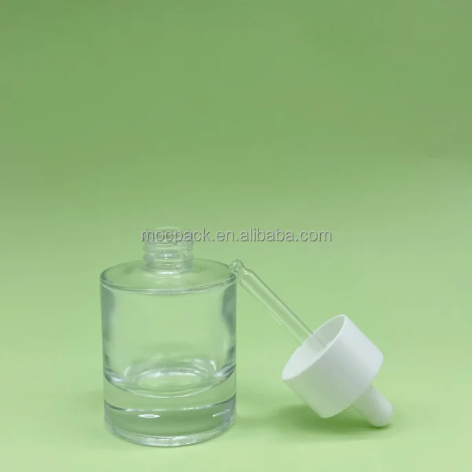 product high quality thick wall round 30ml 50ml glass dropper bottle cosmetic serum essence dropper bottle-29