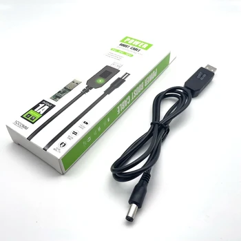 Hot seller Voltage Booster Step Up Charger 5.5x2.1 mm DC 5V to 12V USB Cable for Wifi Router Modem Fan LED Light Strip Neon