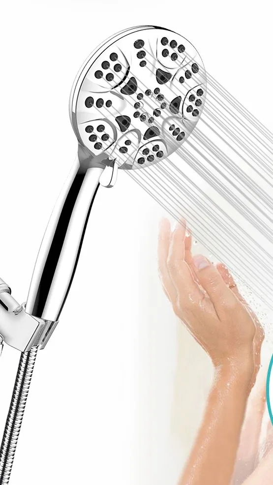 6 Functions Handheld Shower Head Set High Pressure High Flow Hand Held