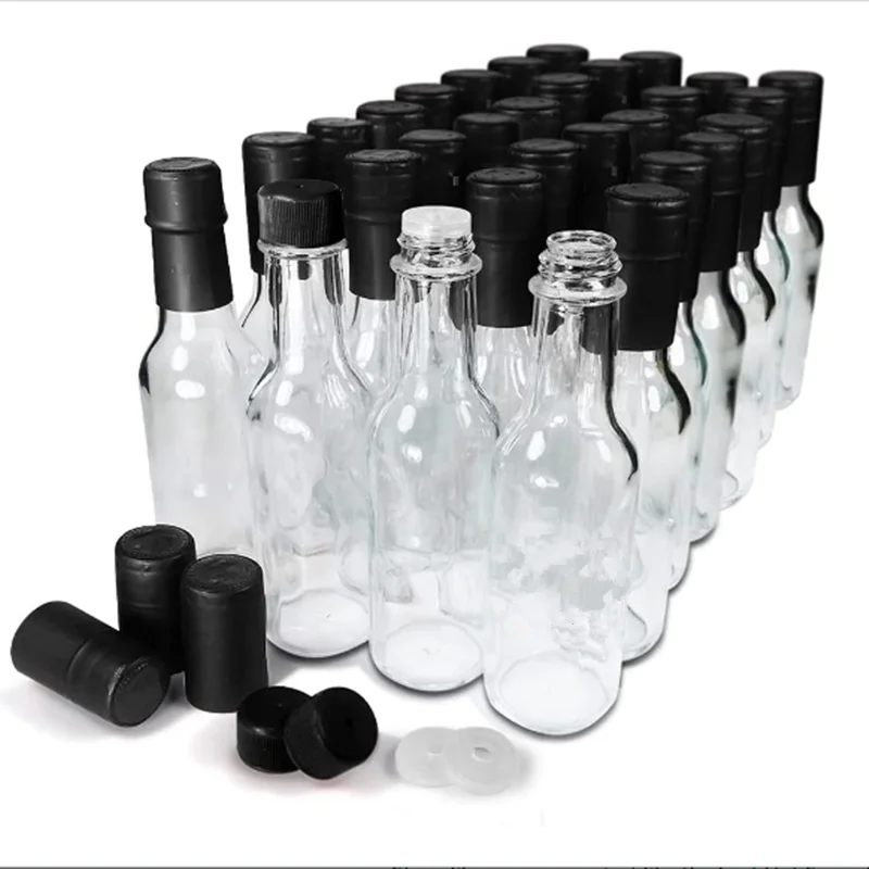 5oz Empty Clear Woozy Bottles Small Wine Bottles With Shrink Bands ...