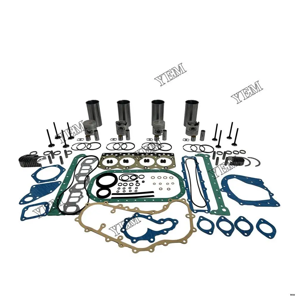 C240 Rebuild Overhaul Kit With Bearings Cylinder Liner Piston Rings Full Gasket Set Engine Valves Kit for Isuzu