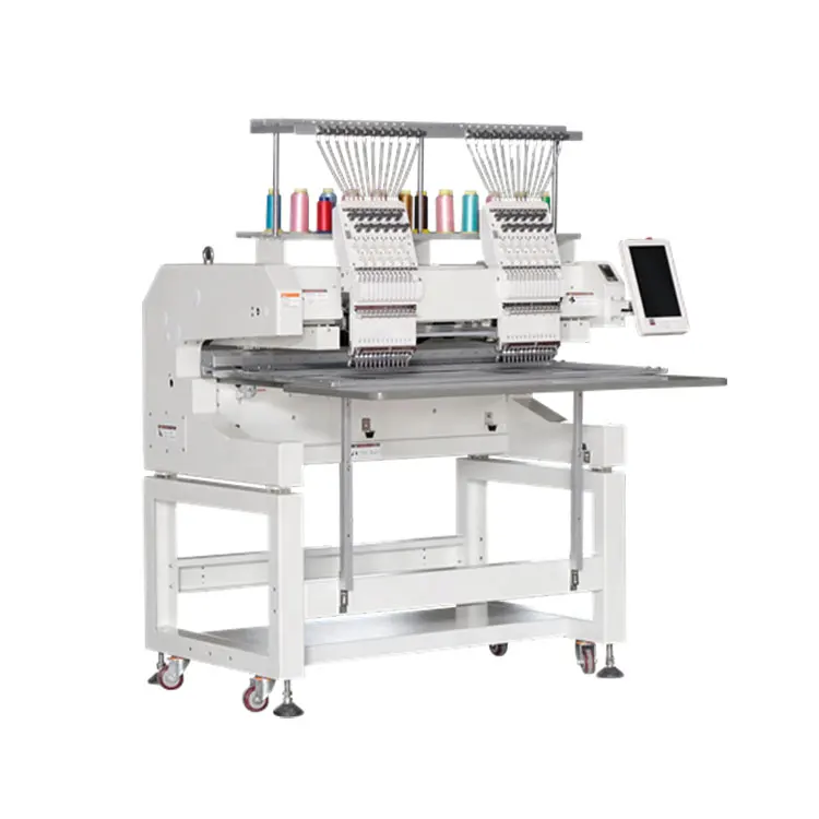 Dahao Computer Disen Automatic Two Head 12 Needle High Speed Socks Embroidery Machine Leather Jack Embroidery Machine 1/2 Header