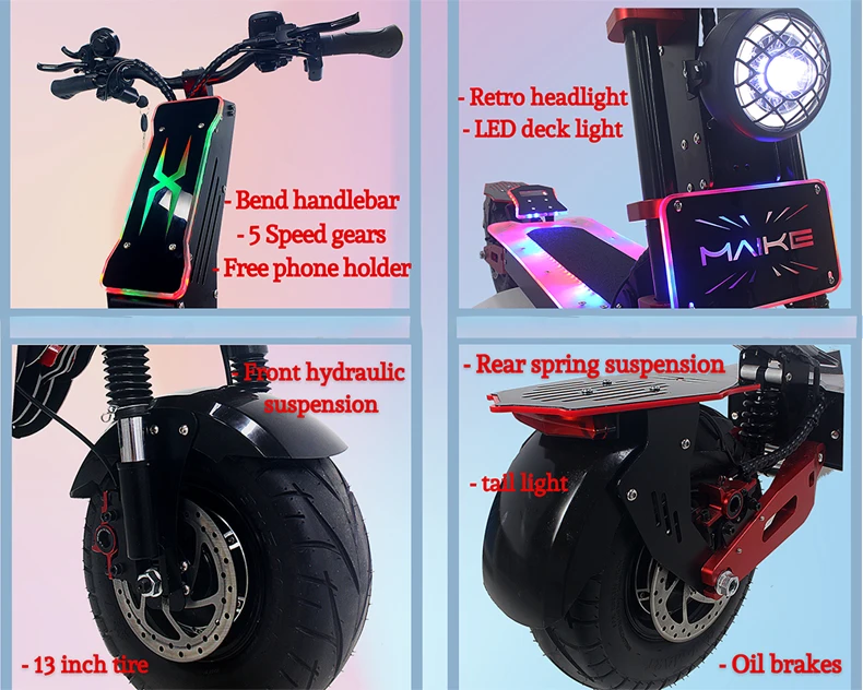 Electric Scooter Tire Varla Eagle One Dual Motor Adult 5600w Battery