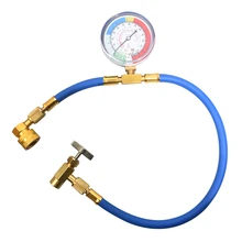 R134A Car Auto Air Conditioning Refrigerant Recharge Measuring Hose Gauge Kit for Automotive Fluoridation Tools