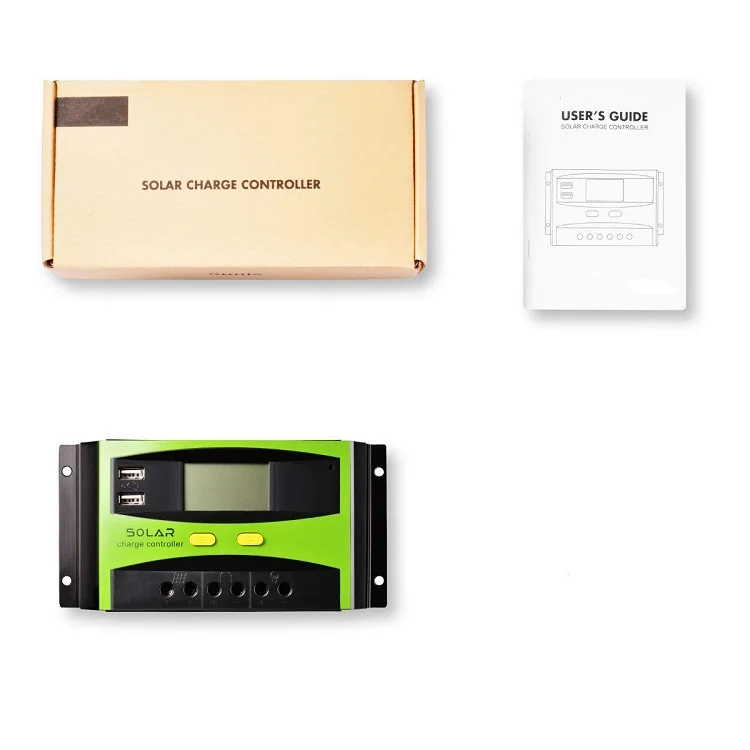 Régulateur Charge Solaire MPPT 60A 12V/24V Depvko - Écran LCD, 2 Ports USB, Pour Batteries Plomb Et Lithium