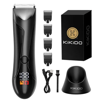KIKIDO for Man Beard Trimmer ,electric Body Hair Trimmer, Replaceable Ceramic Blade Heads, Cordless Hair Clippers,black Electric