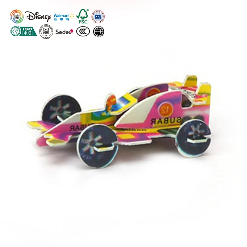 Высокое качество пользовательские дизайн игрушка головоломка мини 3d Diy бумага головоломки автомобиля для детей