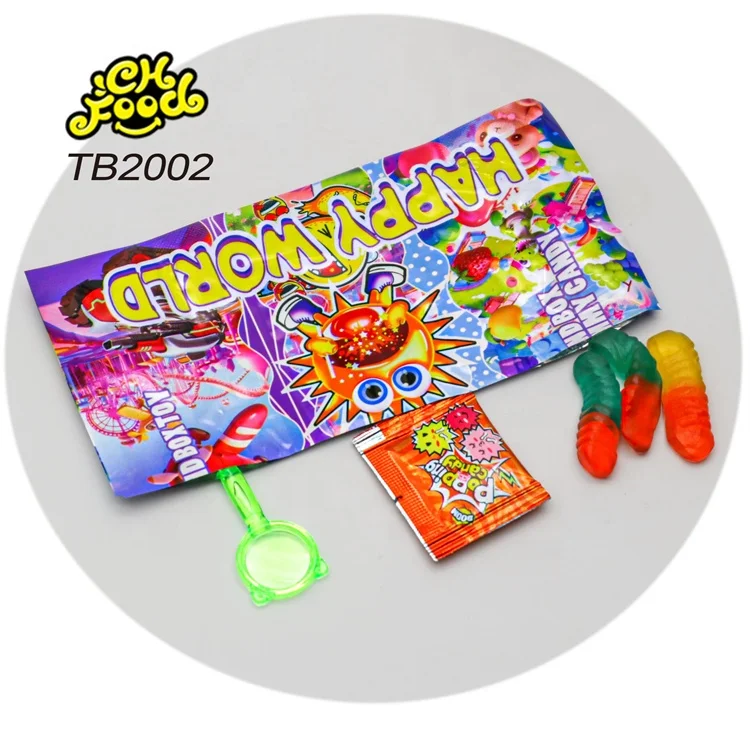 3in1 Gummy Candy with Popping Candy and Mini Plastic Toy for Kids