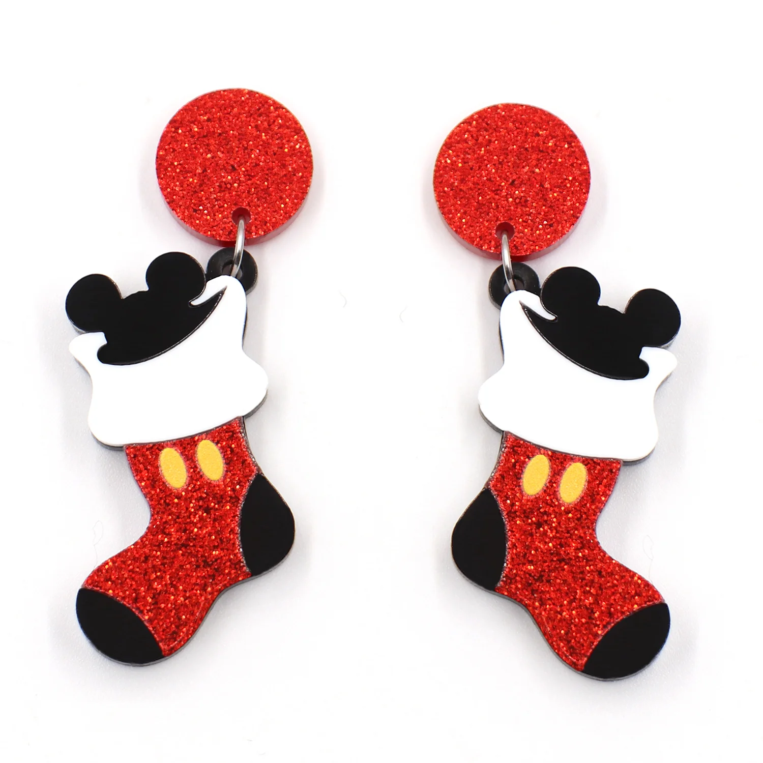 ERS751ER1616 1pair 38mm New product CN Drop mouse Socks cute Acrylic earrings Jewelry for women