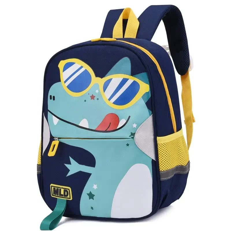 Hot Selling Cartoon Baby Crocodile Print Kids Backpack Waterproof Breathable Travel Bag