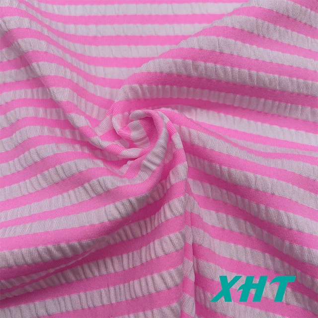 Hot Selling Customization Stretch Seersucker Crinkle Fabric for Swimwear