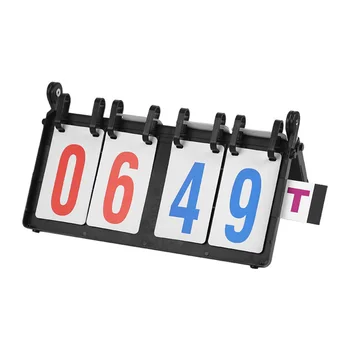 Lxwyq 4-Digit Scoreboard Scores 1-99, Portable Tabletop Flip Scorekeeper Score Flipper For Volleyball Basketball Table Tennis Any