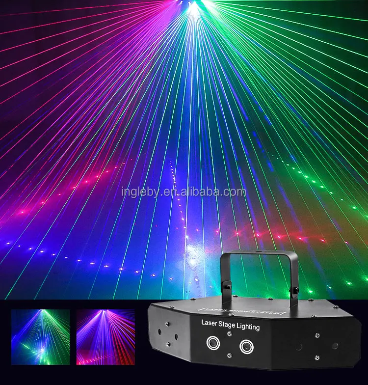 Cheap 6 Eyes Rgb Laser Beam Light With Dmx Sound Sensitive Green 50mw Laser Stage Party Lighting